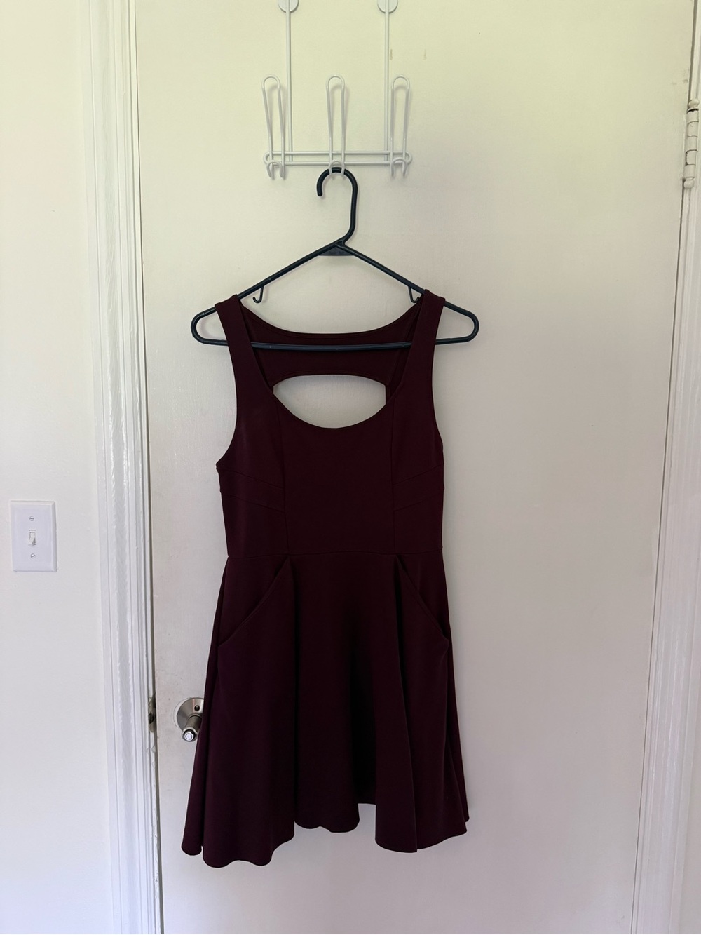 Kimchi Blue Burgundy Sleeveless Fit-and-Flare Mini Dress